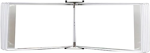 Zeitschriftensammlerhalter, Wand-Dokumenten-Organizer, Mounted Reference und Displaysystem, montierter Page-Flip-Ordner, 10 doppelseitige Paneele, transparenter A4-Ständer for lose Blätter(White) von LyzqxHL