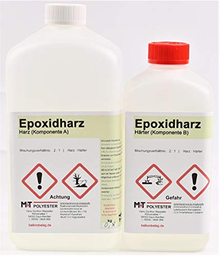 1,2 kg Epoxidharz kristallklar - Gießharz für Schmuck, Modelbau Modellbau von M+T POLYESTER