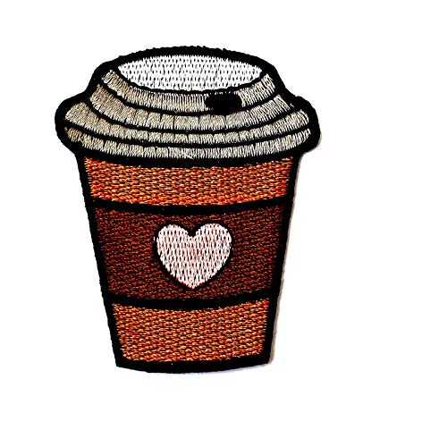 Eiskaffee-Tasse Getränk Cappuccino Cafe Frühstück Cartoon Kinder Kinder Patch Kleidung Tasche T-Shirt Jeans Biker Abzeichen Applikation Bügelbild Aufbügeln Aufnäher von M I GENIUS CARTOON CHILD PATCHES