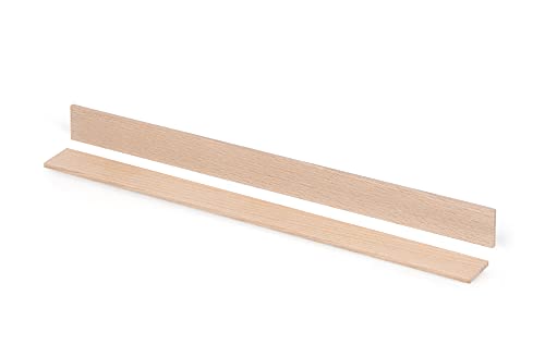 Metrie™ 100 Stück Holzleisten, aus Hochwertigem Buchenholz, A-Qualität, Gehobelt, 310 x 25 x 3,2 mm, 8% Trocknung - Ideal für Handwerk, Basteln mit Holz und Holzfliesen von M METRIE