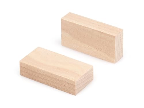 Metrie™ 40 Stück Holzbausteine, Bauklötze aus Buchenholz, 70 x 35 x 17.5 mm Quader, Ideal für kreatives Basteln, Nachhaltig, Sicher und Präzise, Teil des Bauklötze Systems von M METRIE