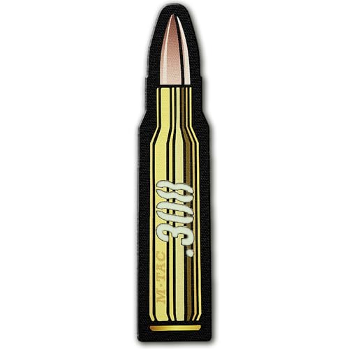 M-Tac Bullet 308 Tactical Moral Patch – Hakenverschlüsse, bedruckte Armee-Combat Patches für Westen, Rucksäcke, Hüte (Schwarz/GID 308) von M-Tac