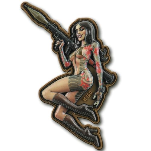 M-Tac Morale Patch Tactical Girl - PVC Tactical Military Patch mit Hakenverschluss Rückseite - echt aussehende Patches für Westen, Rucksäcke, Hüte (#9 RPG) von M-Tac