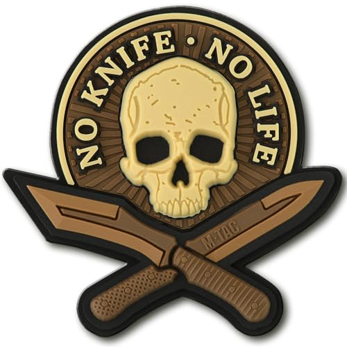 M-Tac Morale Patches No Knife No Life PVC 3D Military Tactical (Coyote) von M-Tac