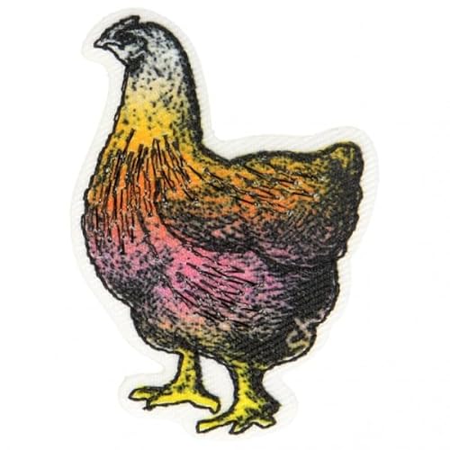 Aufnäher zum Aufbügeln, Motiv: Huhn, 4,5 cm x 3 cm von M & C