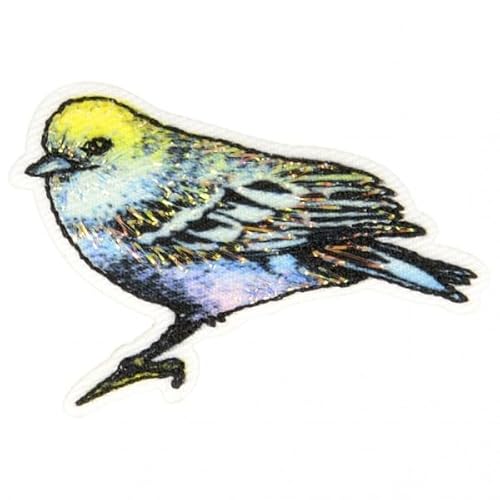 Aufnäher zum Aufbügeln, Motiv: Vogel, Meise, 3 cm x 4 cm von M & C