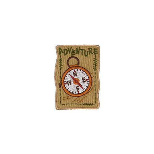 M & C Aufnäher zum Aufbügeln, Kompass Adventure, 5 cm x 4,5 cm, 3 Stück von M & C