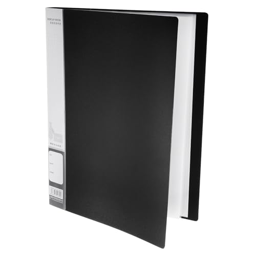 M&G 40-Taschen-Binder mit PP-Plastikhüllen A4 (Schwarz), Kunst-Portfolio-Mappe mit klaren Blattschützern, Anzeige von 80 Seiten zur Organisation von Dokumenten, 310x235x25mm von M&G