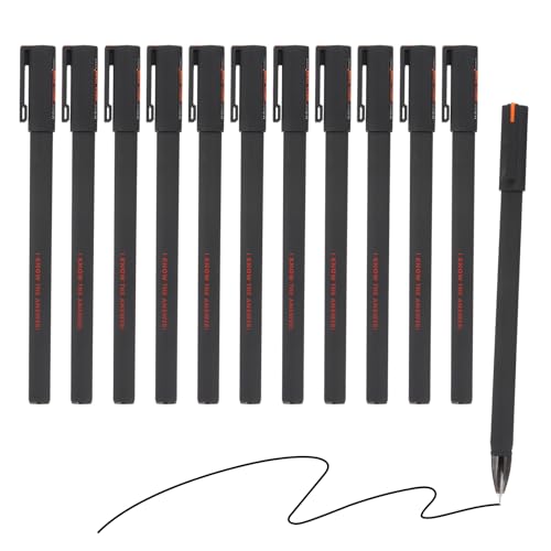 M&G Gelstift Medium Point 0,5 mm, 12 Stück Schwarze Gel-Tintenroller für Zuhause Büro Schreiben Notizen Journaling Geschäft, Stil 6 von M&G