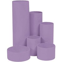 M&M Stiftehalter Schreibtisch-Boy lavendel Polystyrol 6 Fächer 12,9 x 13,9 x 14,7 cm von M&M