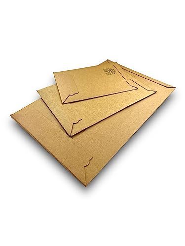 50 Stk. DIN A5 Versandtaschen Warensendung, maximaler Schutz 200x280x50mm Karton Wellpappe Versandbeutel Versandkarton selbstklebend in braun Versandverpackung DIN A5 (50) von MA-Verpackungen