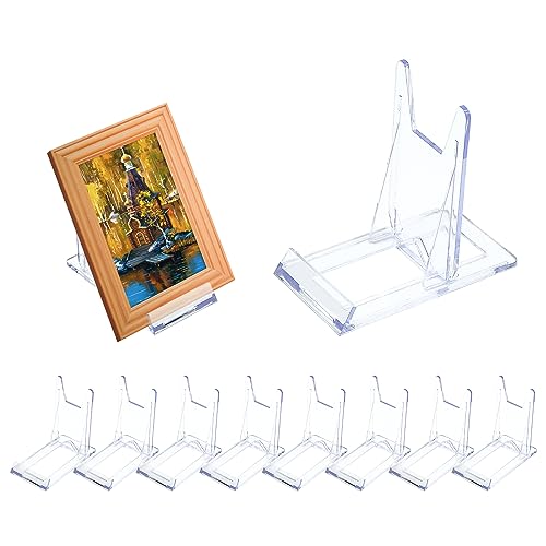 MABAHON 8 Stück Acryl Ständer Tellerständer Kunststoff Aufsteller Ständer Münzständer Verstellbar Deko Tellerhalter Mini Staffeleien für Buchaufsteller Elektronische Produkte Fotodisplays von MABAHON