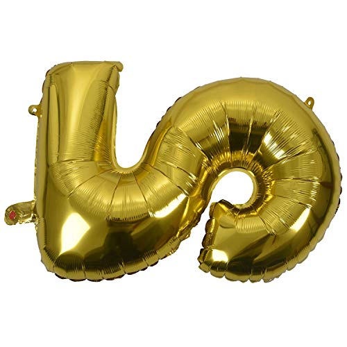 MABSSI 32 Gold Anzahl Ballon Aluminiumfolie Heliumballons Geburtstag Feier Lieferungen 2 von MABSSI