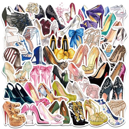 50 Stück/Lot Prinzessin High Heels Aufkleber, wasserdichte Vinyl Anime Aufkleber Aufkleber für Laptop, Wasserflasche, Gitarre, Reisegeschenk für Kinder, Teenager, Erwachsene, Mädchen, Jungen von MACEROES