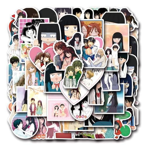 55 Stück/Lot Kimis Ni Todokes-Aufkleber, wasserdichte Vinyl-Anime-Aufkleber für Laptop, Wasserflasche, Gitarre, Reisegeschenk für Kinder, Teenager, Erwachsene, Mädchen, Jungen von MACEROES