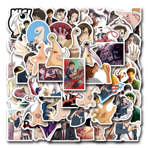 55 Teile/los Parasyte Aufkleber Wasserdichte Vinyl Anime Aufkleber Aufkleber für Laptop Wasserflasche Gitarre Reise Geschenk für Kinder Teens Erwachsene Mädchen Jungen von MACEROES