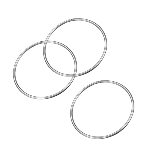 MACHSWON 201 geschweißter O-Ring aus Edelstahl, 100 mm Außendurchmesser, 4 mm dick, für Handtasche, Gurtband, Geldbörse, Hundehalsband, Gürtel, DIY-Projekte, 3 Stück von MACHSWON