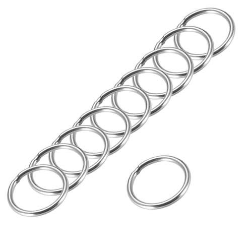 MACHSWON 201 geschweißter O-Ring aus Edelstahl, 30 mm Außendurchmesser, 3 mm Dicke, für Handtasche, Gurtband, Geldbörse, Hundehalsband, Gürtel, DIY-Projekte, 10 Stück von MACHSWON