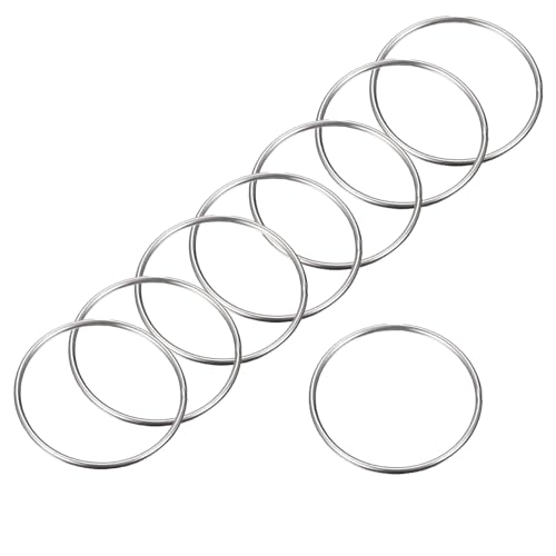 MACHSWON 201 geschweißter O-Ring aus Edelstahl, 60 mm Außendurchmesser, 3 mm Dicke, für Handtasche, Gurtband, Geldbörse, Hundehalsband, Gürtel, DIY-Projekte, 8 Stück von MACHSWON