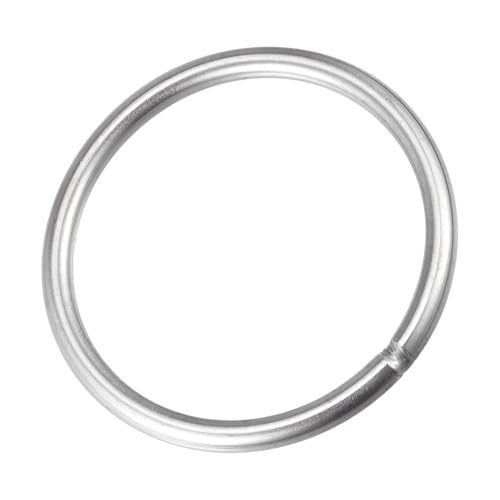 MACHSWON Geschweißter O-Ring aus 304 Edelstahl, 100 mm Außendurchmesser, 8 mm dick, für Handtasche, Gurtband, Geldbörse, Hundehalsband, Gürtel, DIY-Projekte, 1 Stück von MACHSWON