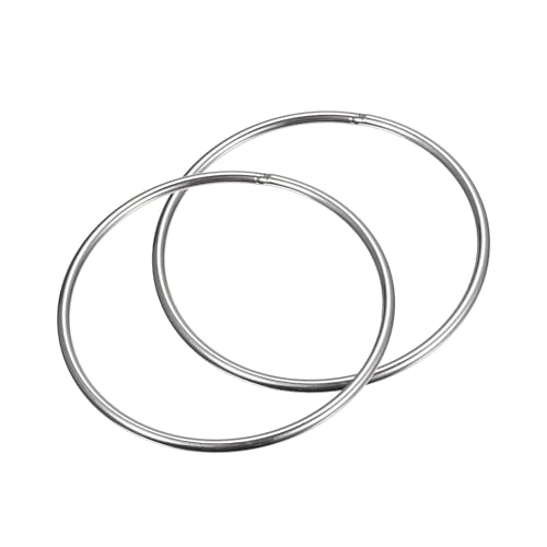 MACHSWON Geschweißter O-Ring aus 304 Edelstahl, 120 mm Außendurchmesser, 5 mm Dicke, für Handtasche, Gurtband, Geldbörse, Hundehalsband, Gürtel, DIY-Projekte, 2 Stück von MACHSWON