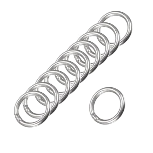 MACHSWON Geschweißter O-Ring aus 304 Edelstahl, 20 mm Außendurchmesser, 3 mm Dicke, für Handtasche, Gurtband, Geldbörse, Hundehalsband, Gürtel, DIY-Projekte, 25 Stück von MACHSWON