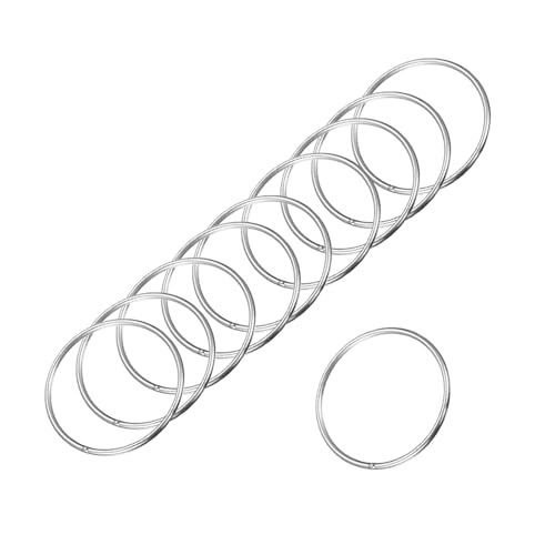 MACHSWON Geschweißter O-Ring aus 304 Edelstahl, 60 mm Außendurchmesser, 3 mm Dicke, für Handtasche, Gurtband, Geldbörse, Hundehalsband, Gürtel, DIY-Projekte, 12 Stück von MACHSWON