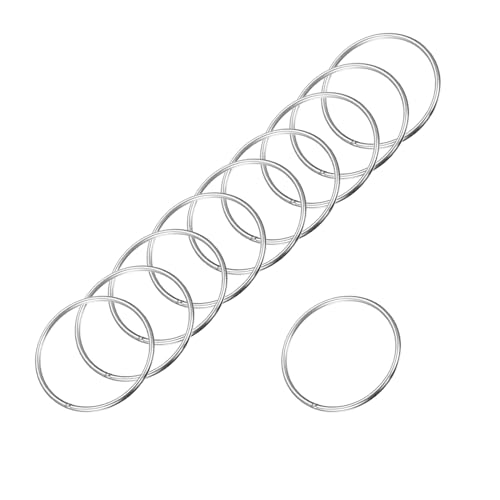 MACHSWON Geschweißter O-Ring aus 304 Edelstahl, 60 mm Außendurchmesser, 3 mm Dicke, für Handtasche, Gurtband, Geldbörse, Hundehalsband, Gürtel, DIY-Projekte, 8 Stück von MACHSWON