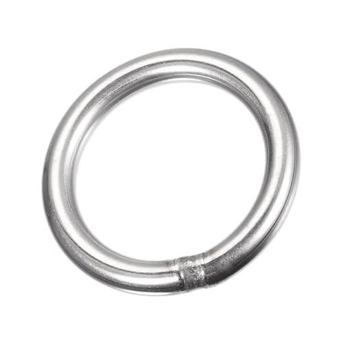 MACHSWON Geschweißter O-Ring aus 304 Edelstahl, 60 mm Außendurchmesser, 8 mm dick, für Handtasche, Gurtband, Geldbörse, Hundehalsband, Gürtel, DIY-Projekte, 1 Stück von MACHSWON