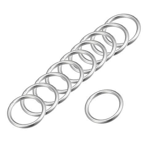 MACHSWON Geschweißter O-Ring aus 316 Edelstahl, 20 mm, Innendurchmesser, 3 mm dick, für Handtasche, Gurtband, Geldbörse, Hundehalsband, Gürtel, DIY-Projekte, 10 Stück von MACHSWON