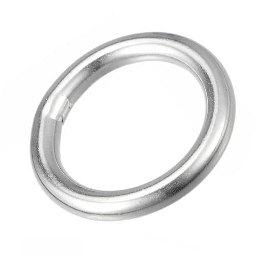 MACHSWON Geschweißter O-Ring aus 316 Edelstahl, 30 mm Innendurchmesser, 6 mm dick, für Handtasche, Gurtband, Geldbörse, Hundehalsband, Gürtel, DIY-Projekte, 1 Stück von MACHSWON