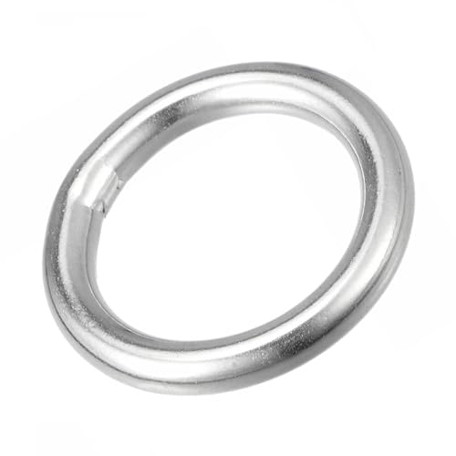 MACHSWON Geschweißter O-Ring aus 316 Edelstahl, 40 mm, Innendurchmesser: 6 mm, für Handtasche, Gurtband, Geldbörse, Hundehalsband, Gürtel, DIY-Projekte, 1 Stück von MACHSWON