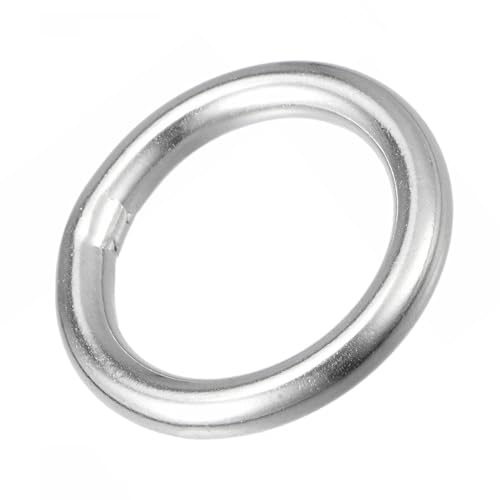 MACHSWON Geschweißter O-Ring aus 316 Edelstahl, 40 mm Innendurchmesser, 8 mm dick, für Handtasche, Gurtband, Geldbörse, Hundehalsband, Gürtel, DIY-Projekte, 1 Stück von MACHSWON