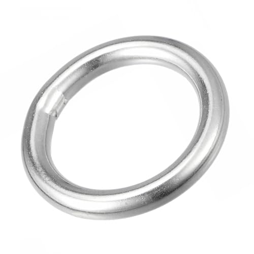 MACHSWON Geschweißter O-Ring aus 316 Edelstahl, 50 mm Innendurchmesser, 8 mm dick, für Handtasche, Gurtband, Geldbörse, Hundehalsband, Gürtel, DIY-Projekte, 1 Stück von MACHSWON