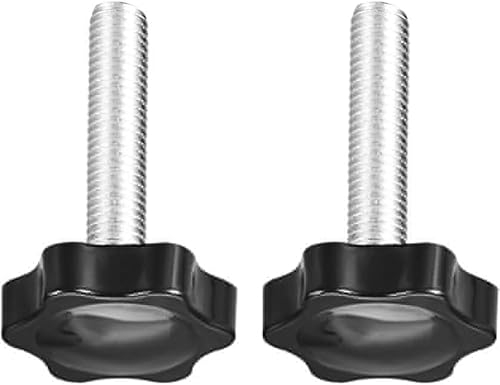 MACHSWON Klemmschraubenknopf für Drehmaschine, mechanische Ausrüstung, Instrumenten- und Apparate-Industrie-Ausrüstung, Pflaume, sechseckige Griffe, Sternknauf, M10 x 50 mm, 2 Stück von MACHSWON