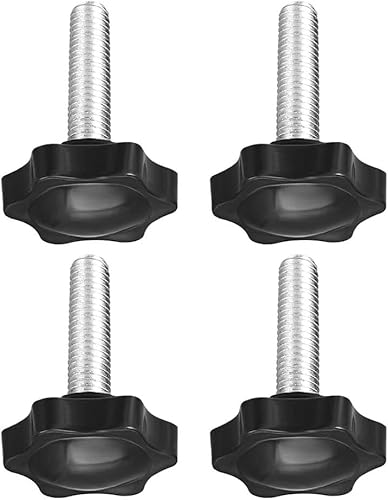 MACHSWON Klemmschraubenknopf für Drehmaschine, mechanische Ausrüstung, Instrumenten- und Apparate-Industrie-Ausrüstung, Pflaume, sechseckige Griffe, Sternknauf, M8 x 30 mm, 4 Stück von MACHSWON