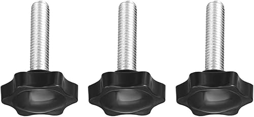 MACHSWON Klemmschraubenknopf für Drehmaschine, mechanische Ausrüstung, Instrumenten- und Apparate-Industrie-Ausrüstung, Pflaume, sechseckige Griffe, Sternknauf, M8 x 35 mm, 3 Stück von MACHSWON