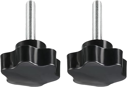 MACHSWON Klemmschraubenknopf für Drehmaschine, mechanische Ausrüstung, Instrumenten- und Apparate-Industrie-Ausrüstung, Pflaume, sechseckige Griffe, Sternknauf, M8 x 40 mm, 2 Stück von MACHSWON