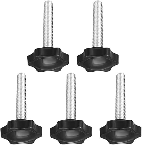 MACHSWON Klemmschraubenknopf für Drehmaschine, mechanische Ausrüstung, Instrumenten- und Apparate-Industrie-Ausrüstung, Pflaume, sechseckige Griffe, Sternknauf, M8 x 40 mm, 5 Stück von MACHSWON