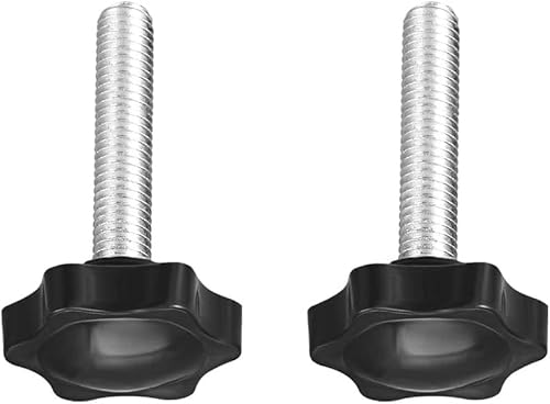 MACHSWON Klemmschraubenknopf für Drehmaschine, mechanische Ausrüstung, Instrumenten- und Apparate-Industrie-Ausrüstung, Pflaume, sechseckige Griffe, Sternknauf, M8 x 45 mm, 2 Stück von MACHSWON