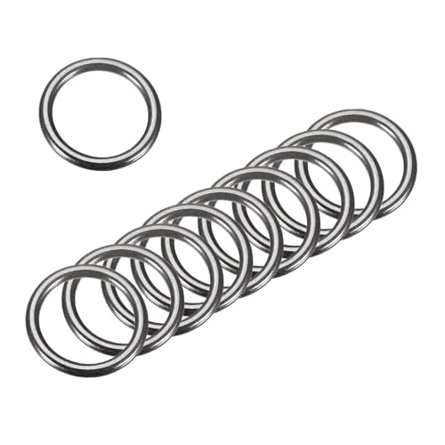 MACHSWON O-Ringe aus Zinklegierung, 20 mm, Innendurchmesser, 3 mm dick, Mehrzweck-geschweißte O-Schnallen, robust, glatt, massiver Ring für Taschengurte, Gürtel, Haustierleinen und Bastelarbeiten, von MACHSWON