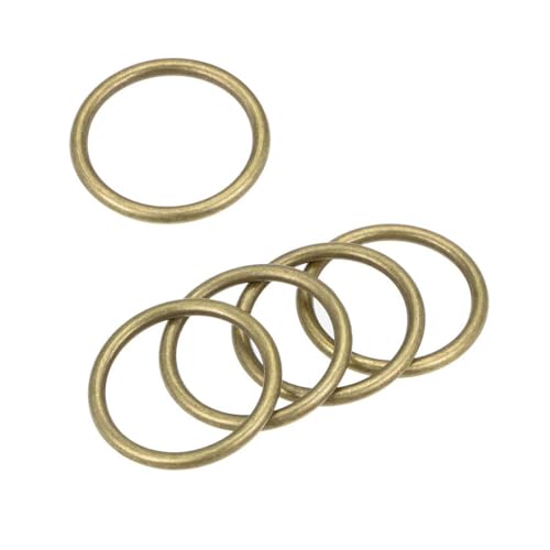 MACHSWON O-Ringe aus Zinklegierung, 25 mm Innendurchmesser, 3 mm dick, Mehrzweck-geschweißte O-Schnallen, robust, glatt, massiver Ring für Taschengurte, Gürtel, Haustierleinen und Bastelarbeiten, von MACHSWON