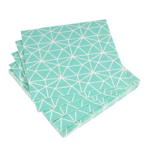 MACOSA U6SEI437_x2 Cocktailservietten 33 cm Set 40 Stk. Türkis Weiß Grün Tisch-Deko Papierservietten Einweg-Servietten Papier Partyservietten Dekoservietten Tischservietten Mundtuch MACOSA U6SEI437_x2 Cocktailservietten 33 cm Set 40 Stk. Türkis Weiß Grün Tisch-Deko Papierservietten Einweg-Servietten Papier Partyservietten Dekoservietten Tischservietten Mundtuch von MACOSA HOME