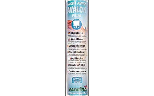 Avalon Film Stickfolie wasserlöslich 30 cm transparent 10 m von MADEIRA