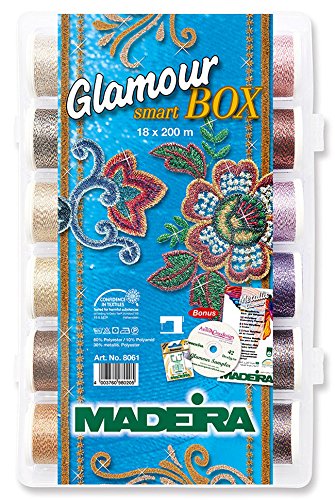 MADEIRA 98168061 Smartbox Glamour 12 18 Spule Set, 220 YD von MADEIRA