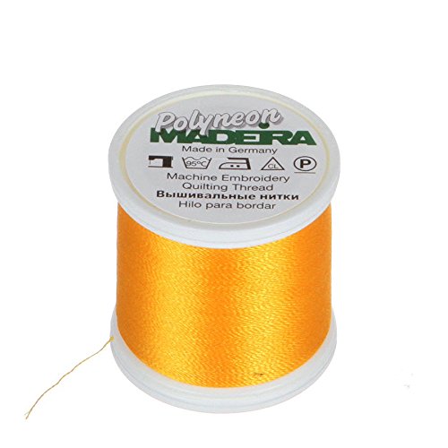 Madeira 9845 – – 1624 2-lagig Polyneon Polyester Stickgarn, 40 wt/135D 440 YD, Sun Gelb von MADEIRA