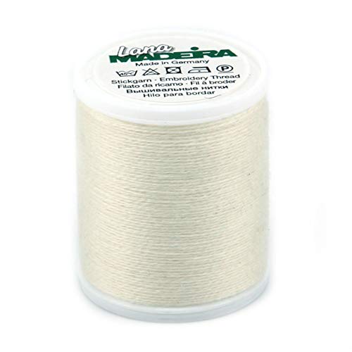 Madeira 9312–3601 Lana Wolle/Acryl Stickgarn, 12 WT/220 YD, weiß von MADEIRA