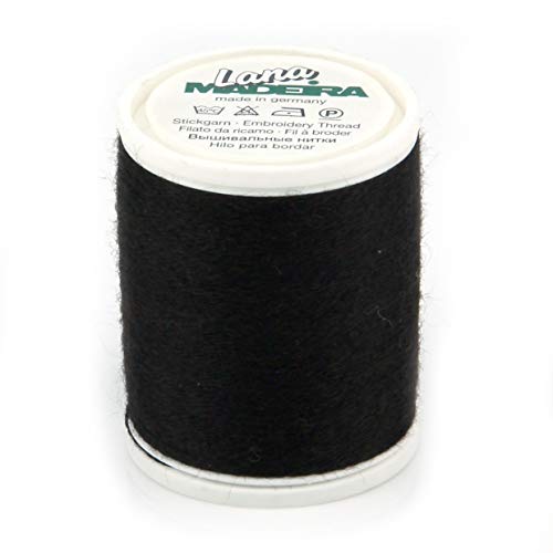 Madeira 9312–3830 Lana Wolle/Acryl Stickgarn, 12 WT/220 YD, braun schwarz von MADEIRA