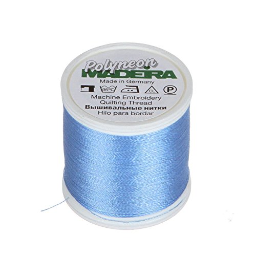 Madeira 9845 – – 1628 2-lagig Polyneon Polyester Stickgarn, 40 wt/135D 440 YD, Oxford Blau von MADEIRA