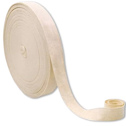 MAEXUS Schrägband Baumwollband,50m x 20mm webband,Baumwoll Schrägband,Nahtband Baumwolle,saumband zum nähen,zum Basteln von Nähpaspeln,DIY Handwerk,Nahtband zum Nähen von MAEXUS